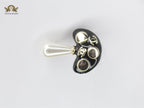 Double C Black Mushroom Studs