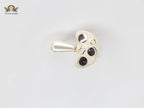 Double C White Mushroom Studs