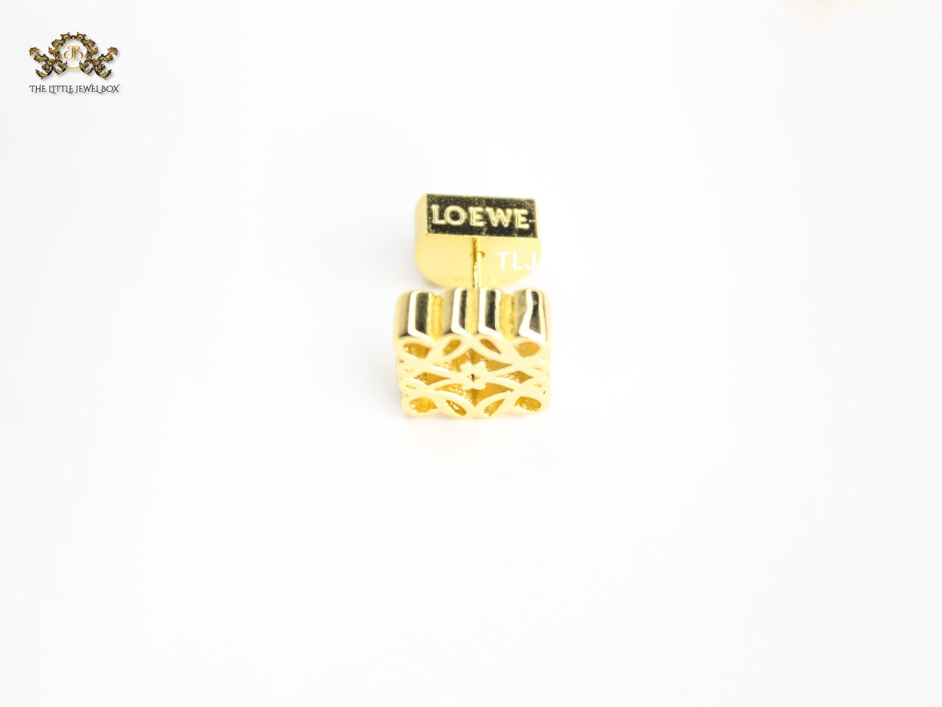 Alphabet LW Geometric Gold Studs