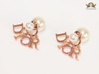 Rose gold and pearl alphabet bombers with Cz