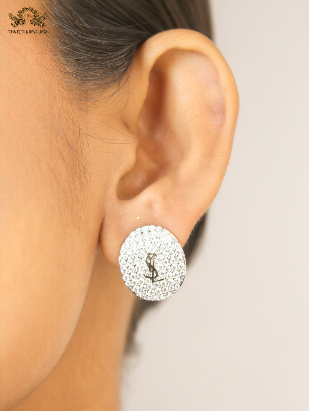 Alphabet Y S & L Platinum cz Studs
