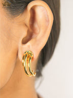 Alphabet LW Gold Arc Hoops