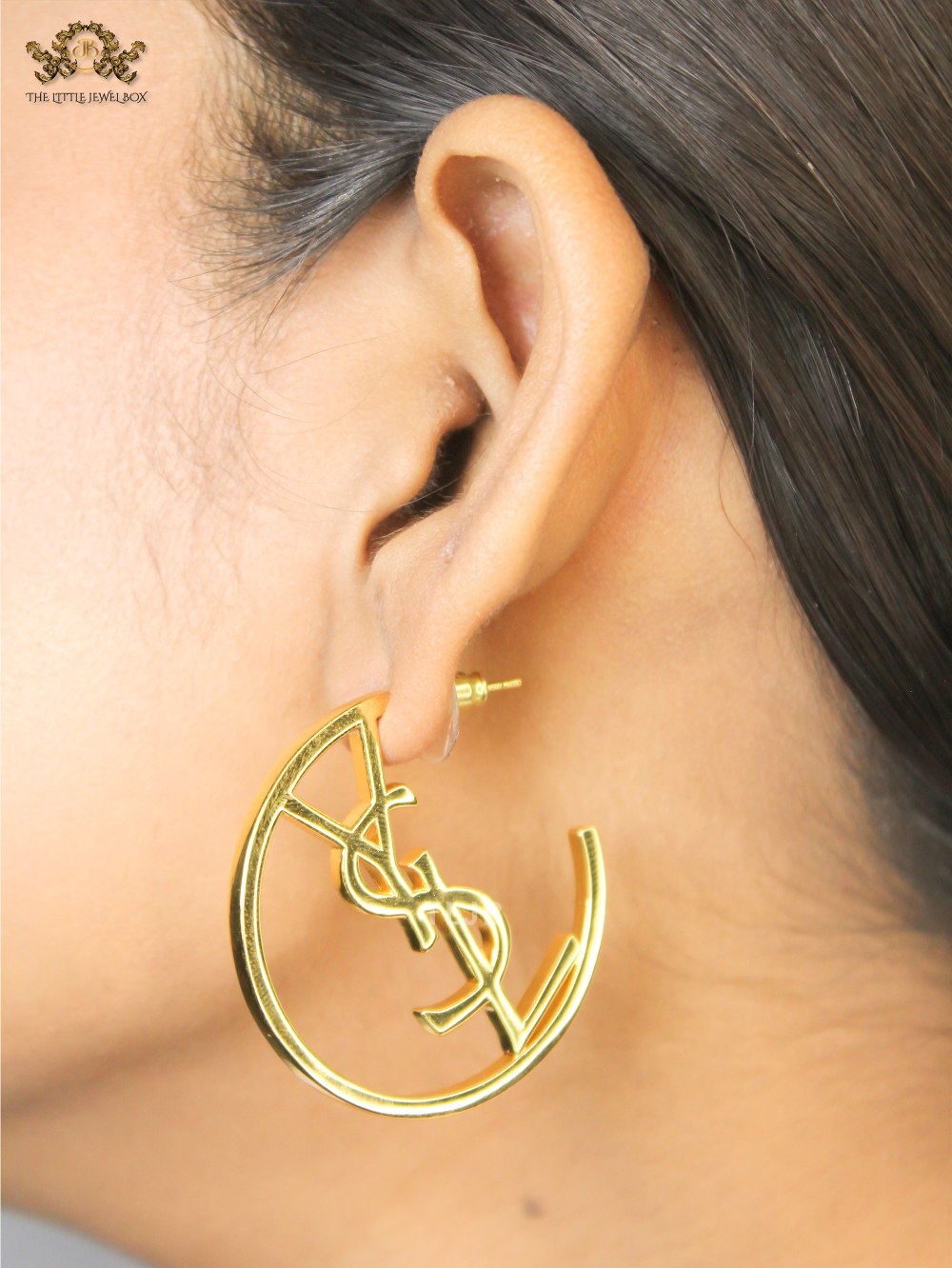 Alphabet Y&S&L Gold Hoops 40 mm