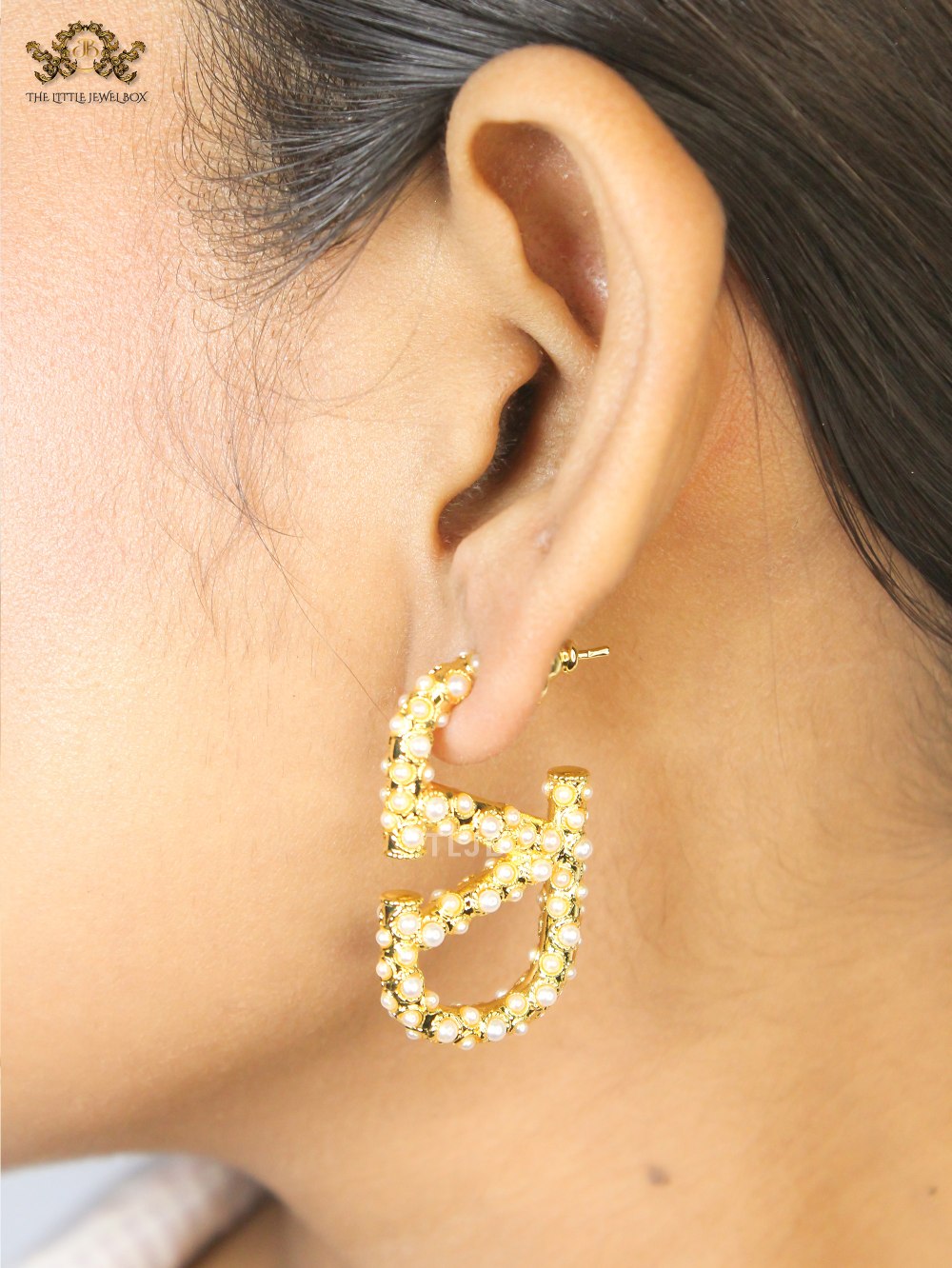 Alphabet V Statement Studs