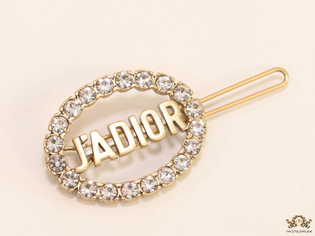 Gold-plated Hair Pin with Silver Studs