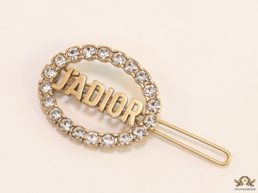 Gold-plated Hair Pin with Silver Studs