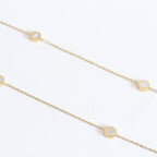 Alphabet BVL Golden chain necklace with MOP roman numeral discs