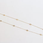 Alphabet BVL Golden chain necklace with MOP roman numeral discs