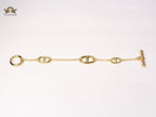 Alphabet CD minimal Gold bracelet
