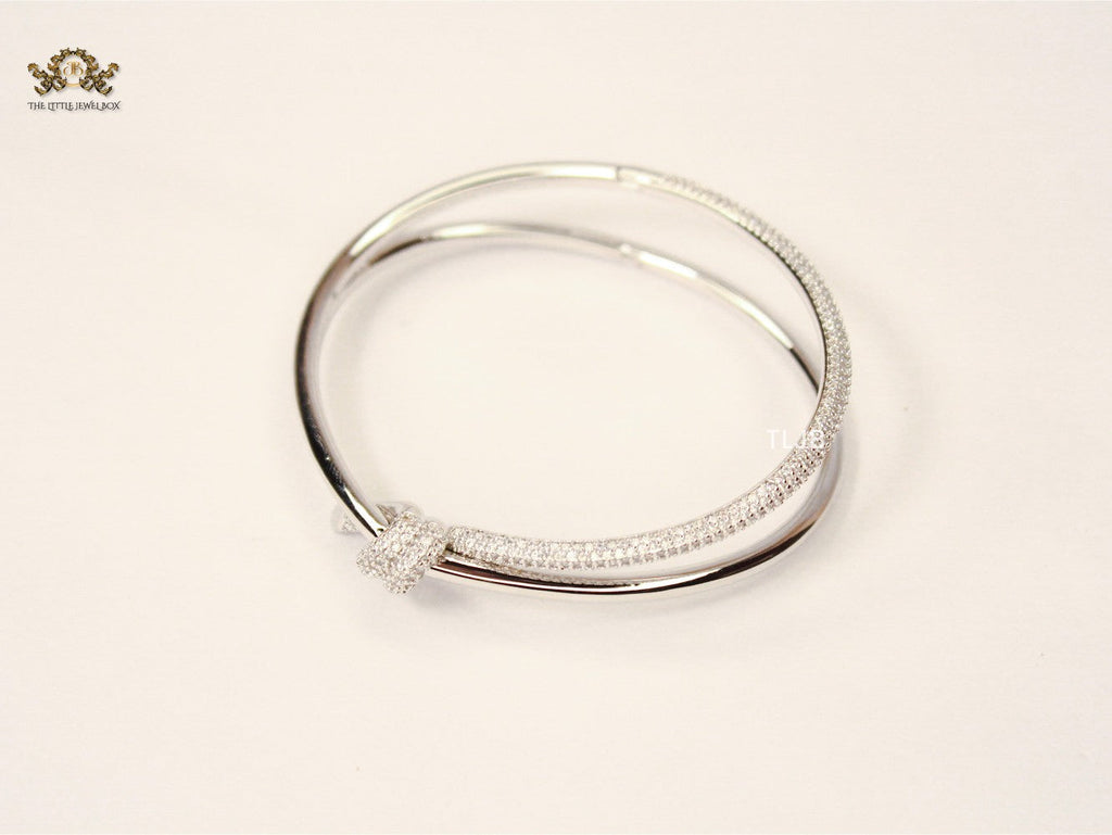 Alphabet T& Co knot bracelet in silver