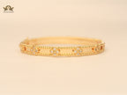 Luna petal Golden CZ Quad Bracelet