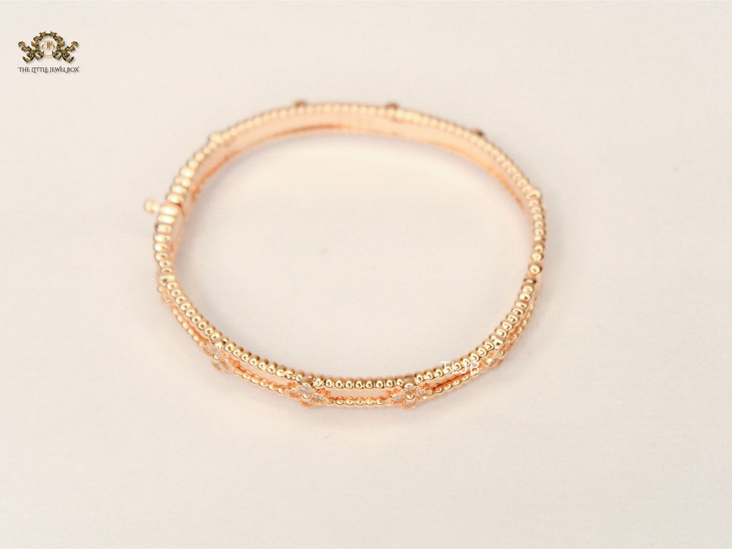 Luna Petal Rose Gold VC Quad Bracelet