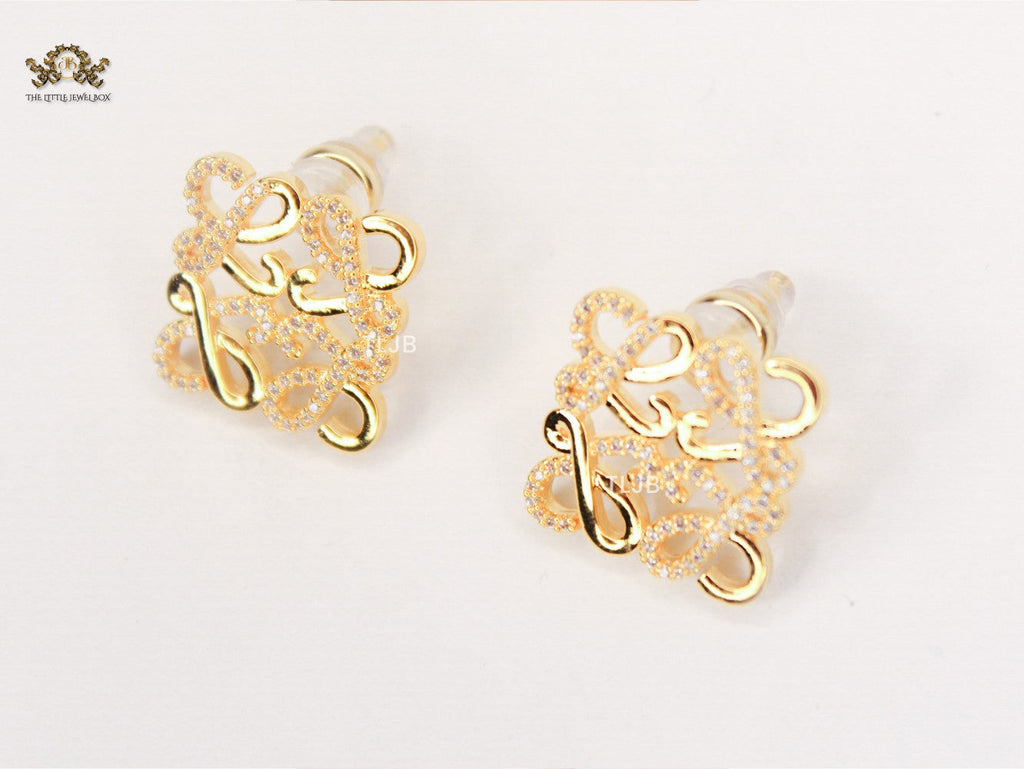 Alphabet LW with CZ studs