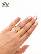 Alphabet Gold Bold Ring - J