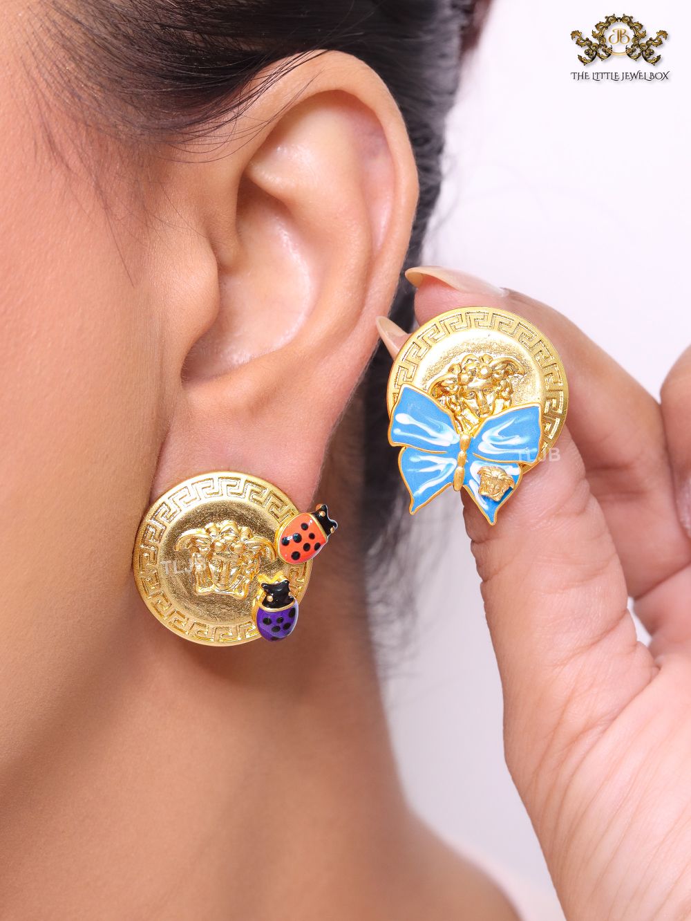 Medusa garden gold studs