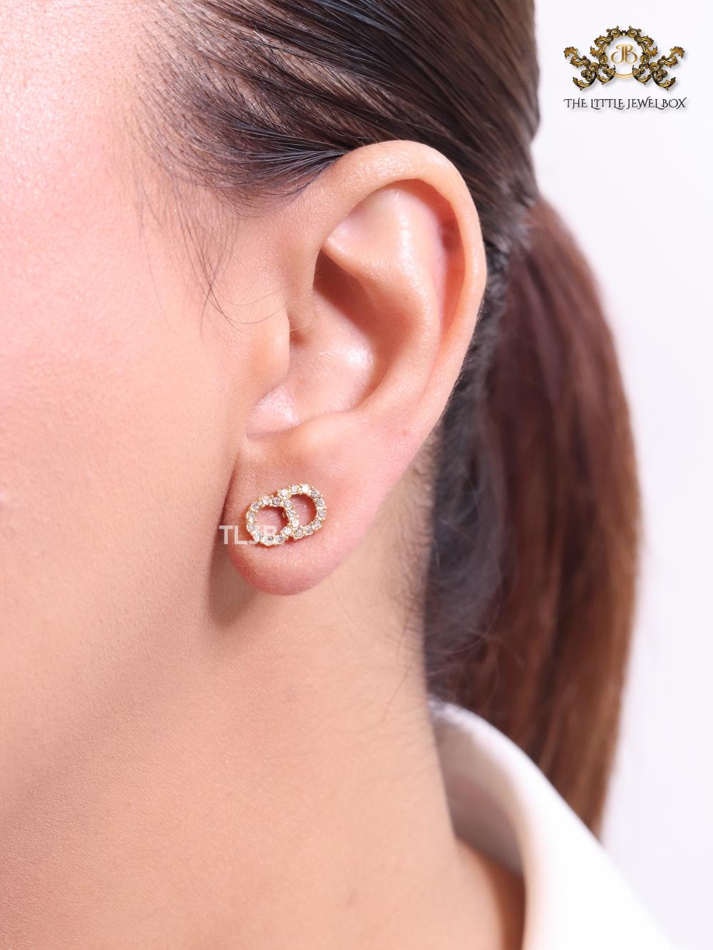 Alphabet CD small CZ studs