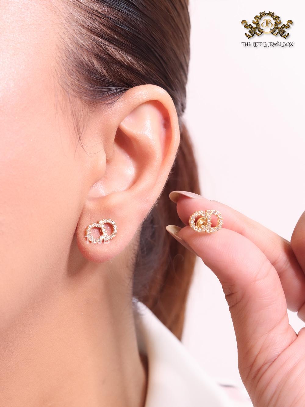 Alphabet CD small CZ studs