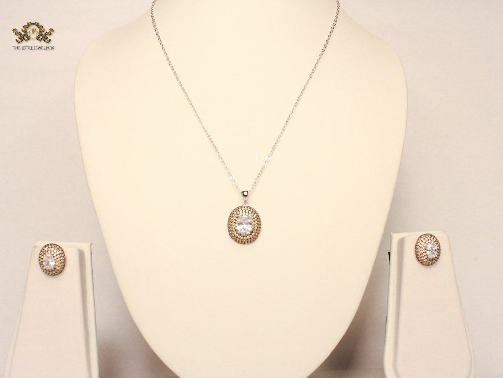 Topaz Pendant Necklace set