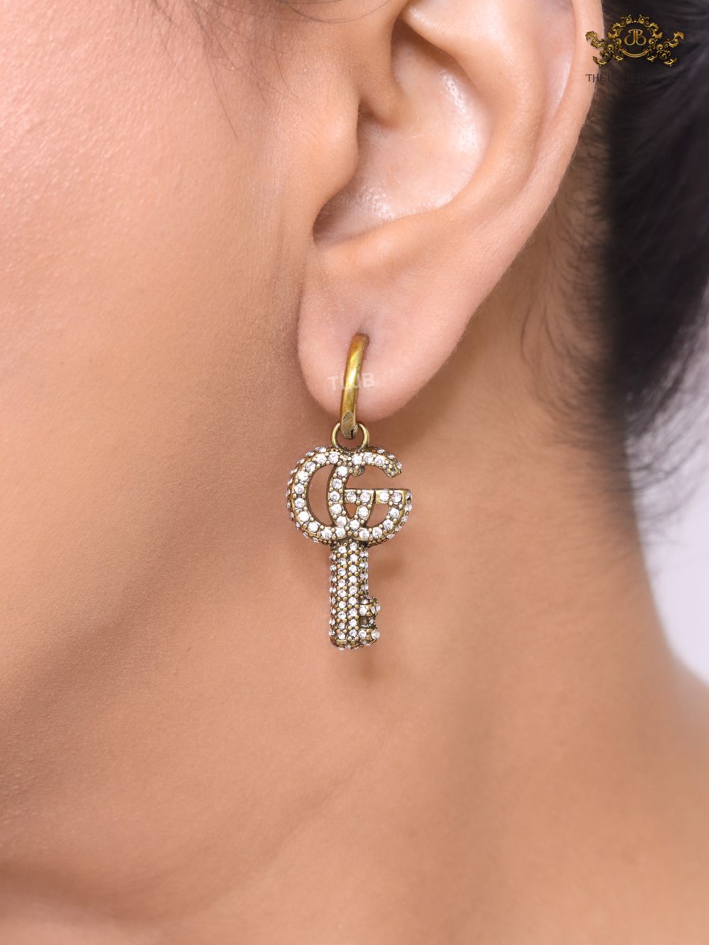 Rustic Double G key hoop type dangles
