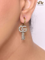 Rustic Double G key hoop type dangles