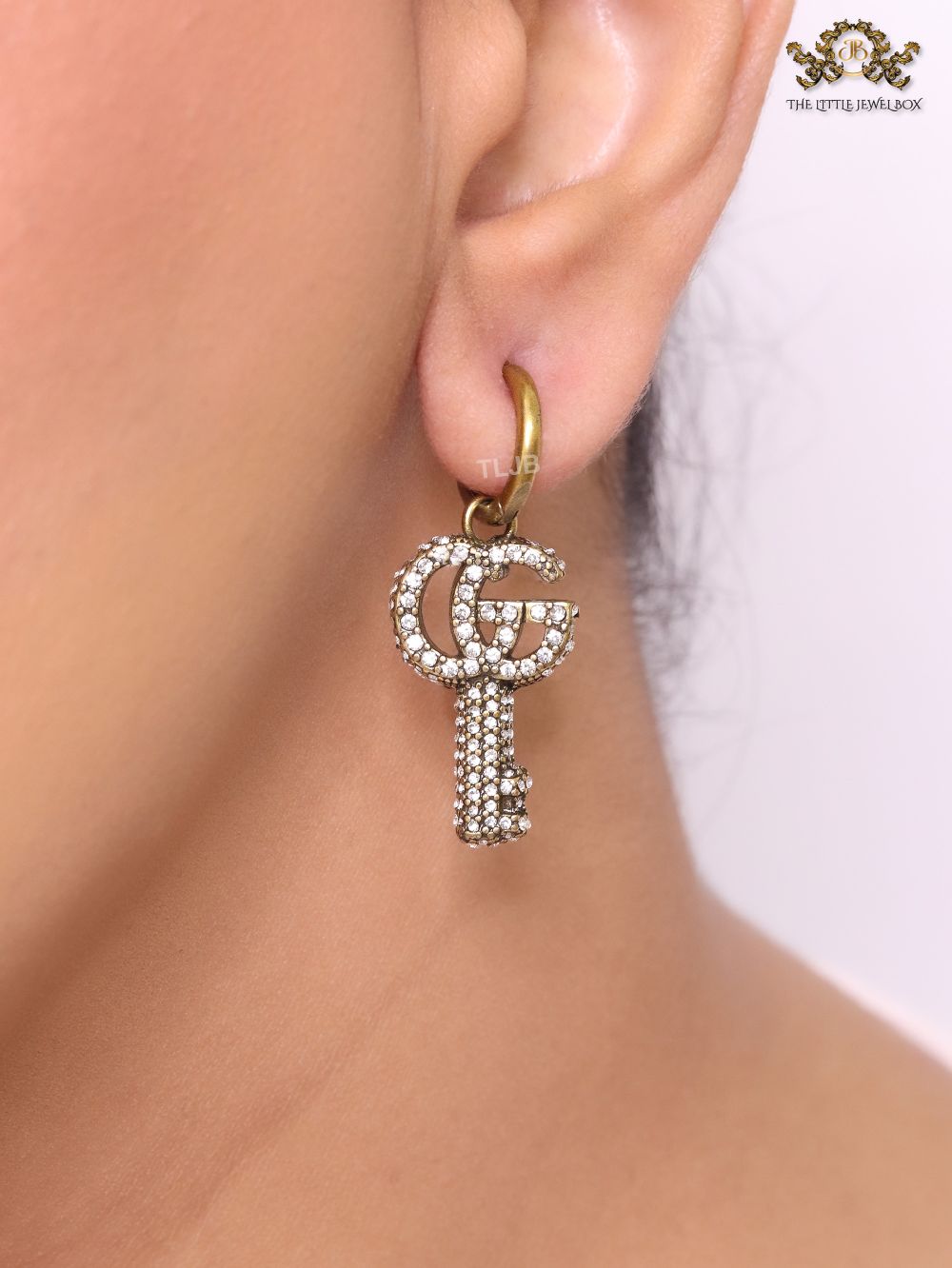Rustic Double G key hoop type dangles