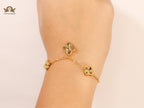 Golden Clover charms bracelet in gold