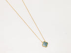 Sleek Malachite gold clover chain