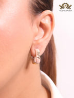 Alphabet Y pink enamel hoops