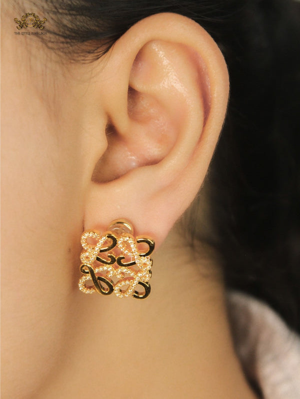 Alphabet LW studs with CZ