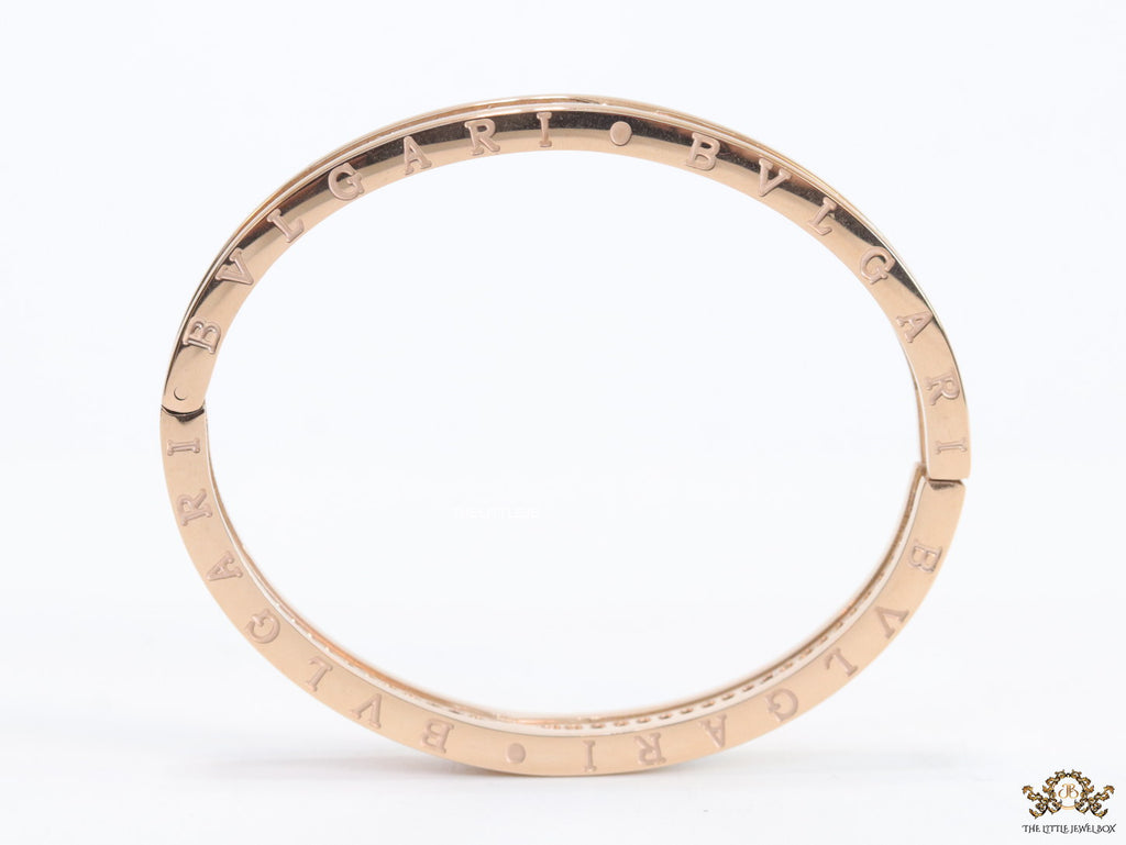 Rose gold plated bracelet with cz line