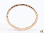 Rose gold plated bracelet with cz line