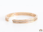 Rose gold plated bracelet with cz line