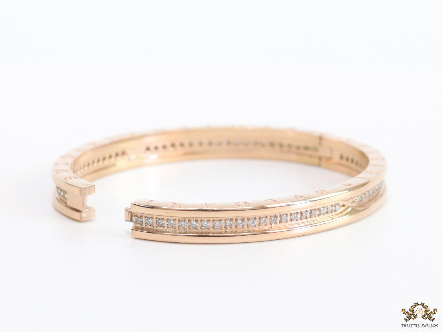 Rose gold plated bracelet with cz line