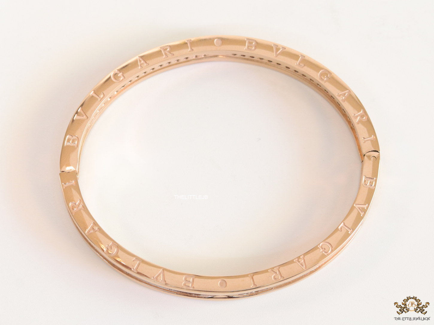 Rose gold plated bracelet with cz line
