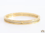 Gold plated bracelet with cz line