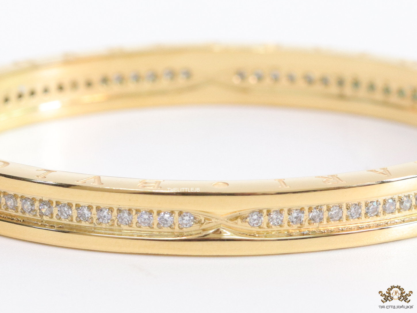 Gold plated bracelet with cz line