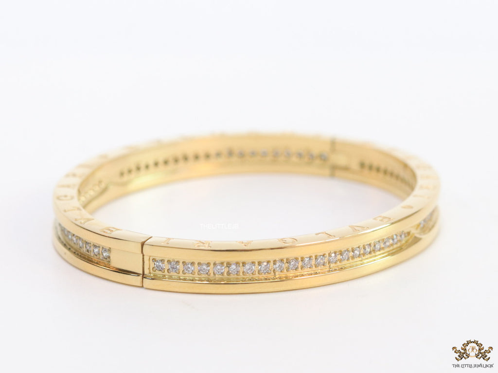 Gold plated bracelet with cz line