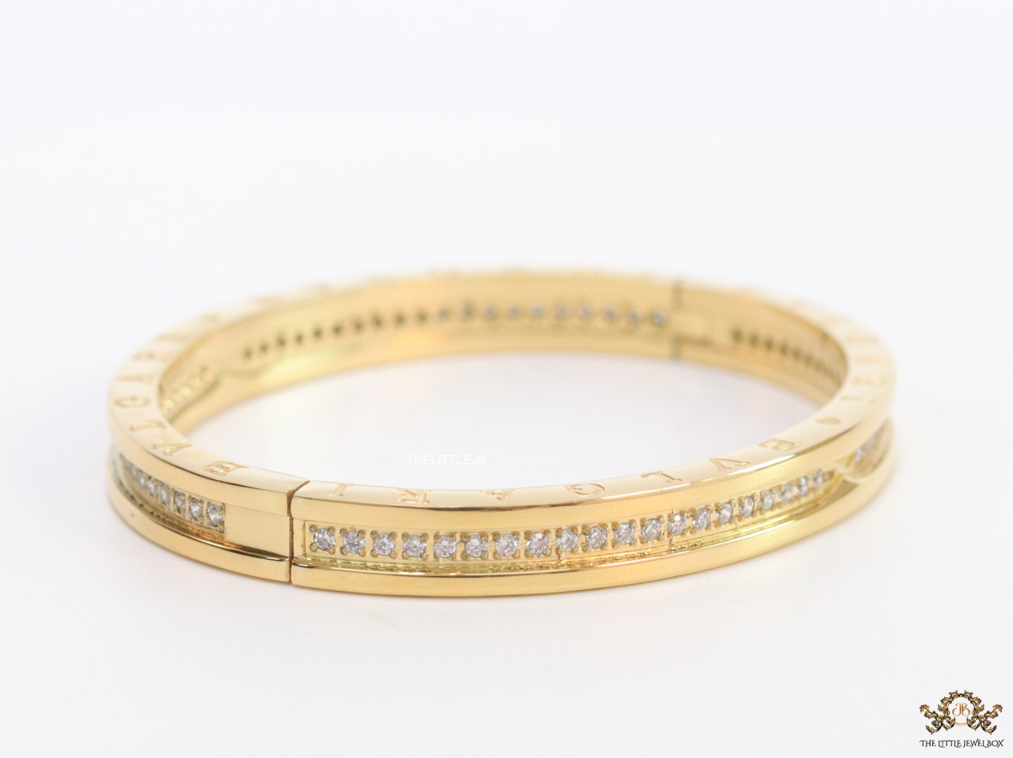 Gold plated bracelet with cz line