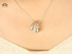 Snake pendant platinum necklace