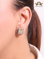 Alphabet L gold & blue studs