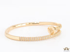 Gold plated cz nail bracelet