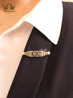 Alphabet CD sleek brooch
