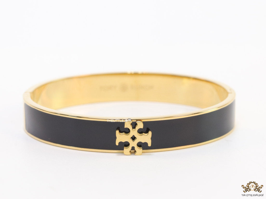 Golden and black bracelet with T motif