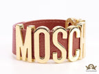 Alphabet M brown bracelet