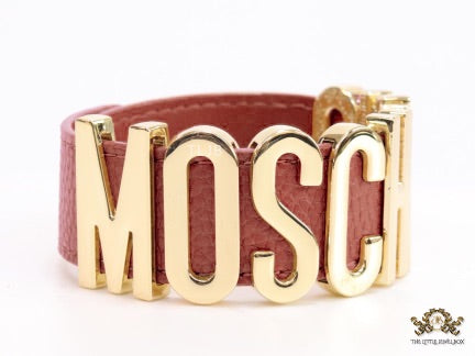 Alphabet M brown bracelet