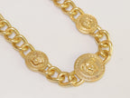 Chunky medusa gold link chain