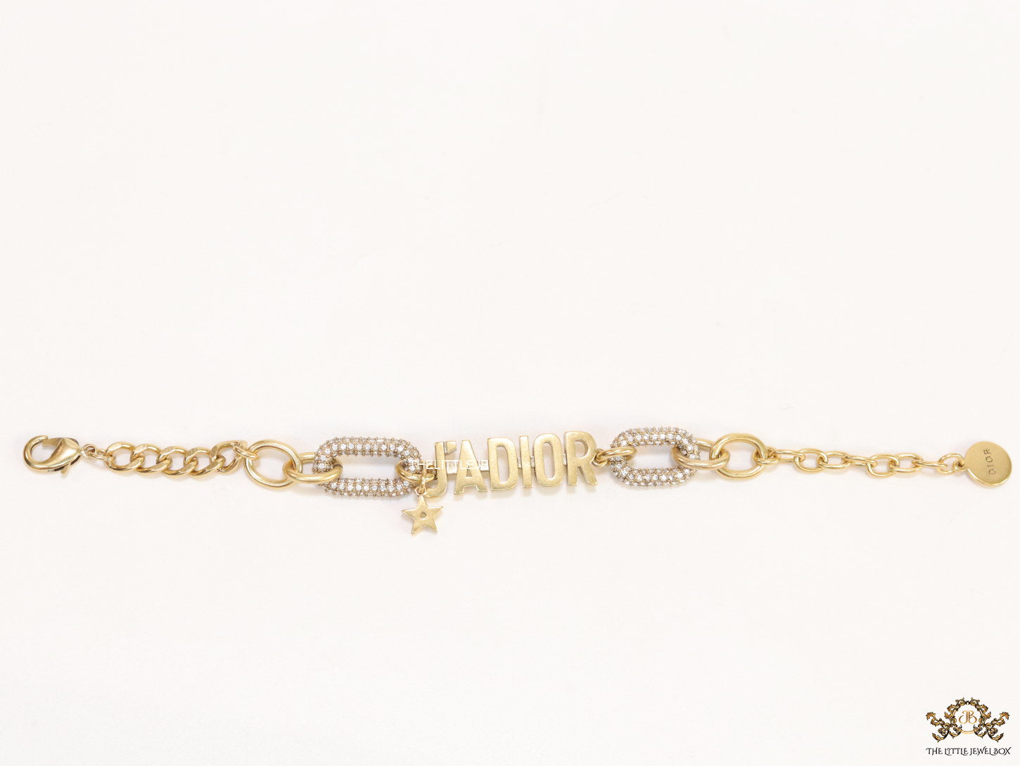 Gold plated cz link chain bracelet with alphabets