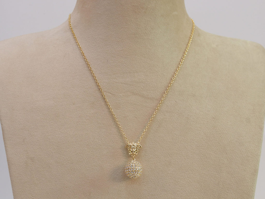 Cz medusa ball pendant
