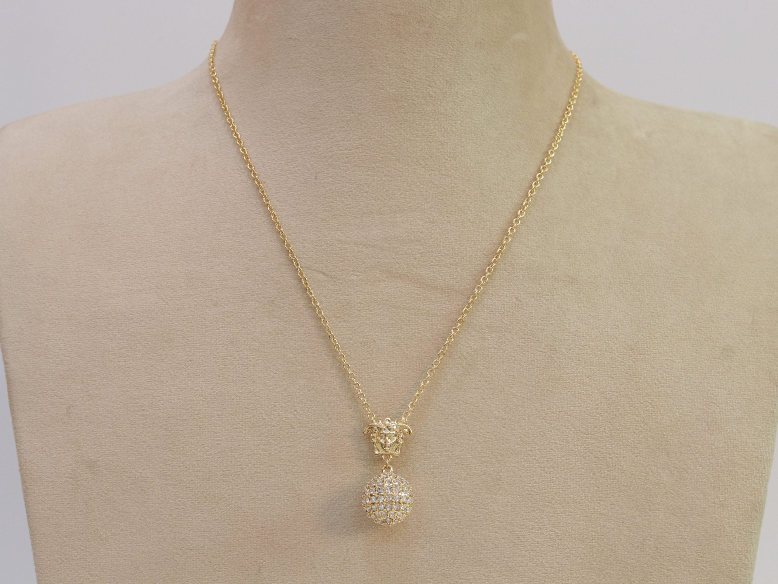 Cz medusa ball pendant