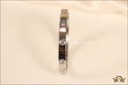 Platinum Plated openable bracelet with zircons